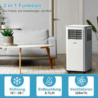 SHINCO 7000 BTU Mobiles Klimagerät (2,05 kW), Kühlen & Ventilieren & Entfeuchten, Raumgröße bis zu 54 m³ (18 ㎡)