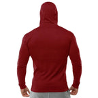 Gym Running Sport T-Shirts Herren Baumwolle Langarm Kapuzenpullover Kleidung Fitness Bodybuilding Muscle Hoodies Workout Jogging Shirts