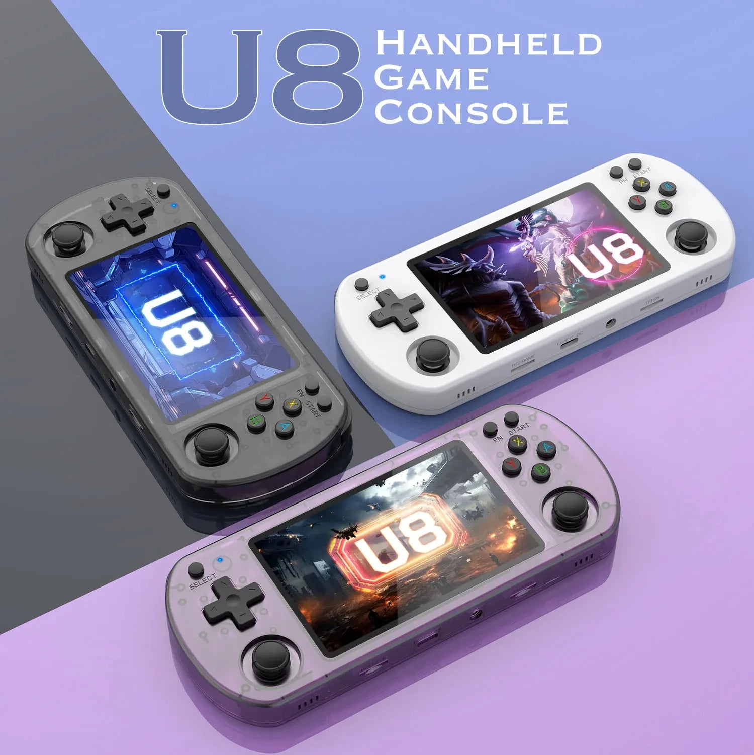 U8 Retro Handheld Spielekonsole Linux System 4.0 Zoll IPS Bildschirm R35s Pro Tragbarer Taschen-Videospieler