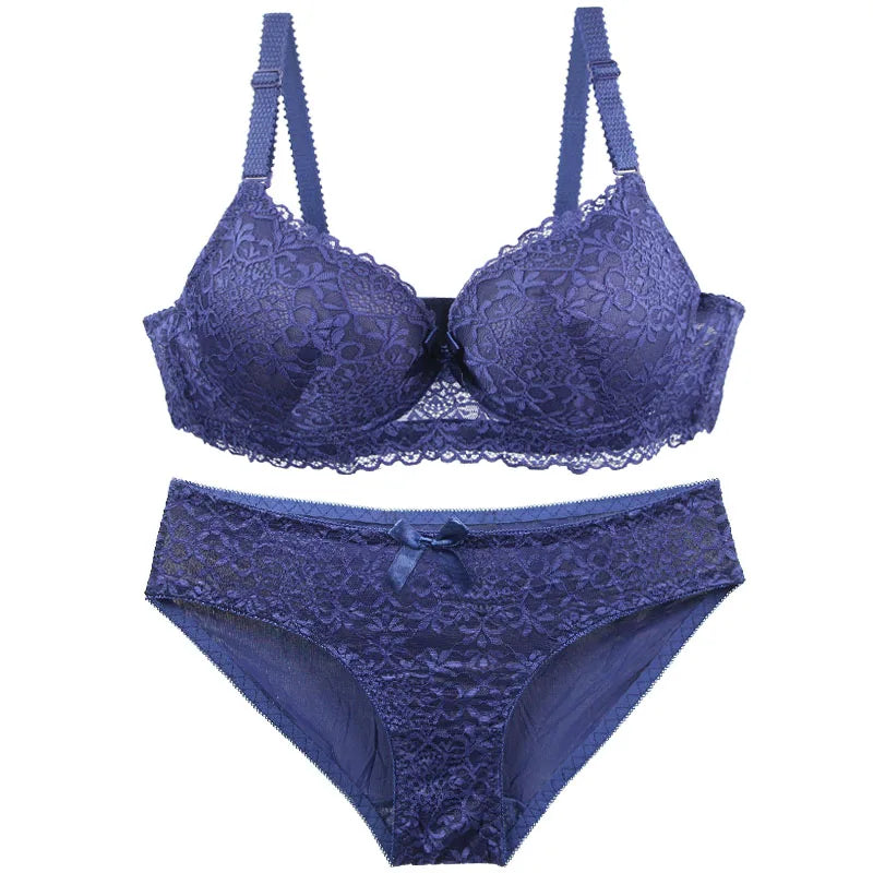DaiNaFang Neues sexy BH-Set Push Up Unterwäsche für Damen Verstellbar Atmungsaktives Design Schweißabsorbierendes Oberteil BC Cup Dessous