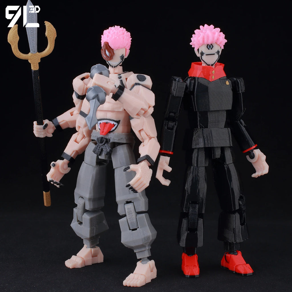 9L3D Lucky13 Gojo Sukuna Jujutsu Fushiguro Toji Gojo Satoru Actionfigur Dummy13 T13 Mehrgelenkige Sammlerstücke Titan13