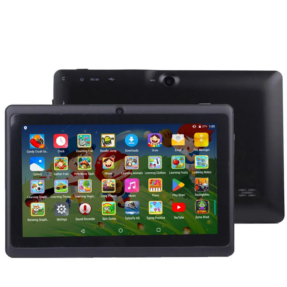 Neues 7-Zoll-Kinder-Tablet Android 13, 4GB RAM 64GB ROM, 1TB erweiterbar, WiFi, Bluetooth, 4000mAh Akku, Software mit Schutzhülle
