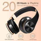 Herren Geschenk Gold Wireless Kopfhörer Bluetooth Kopfhörer Stereo Headset Spiel mit eingebautem Mikrofon, universell für Android und iOS