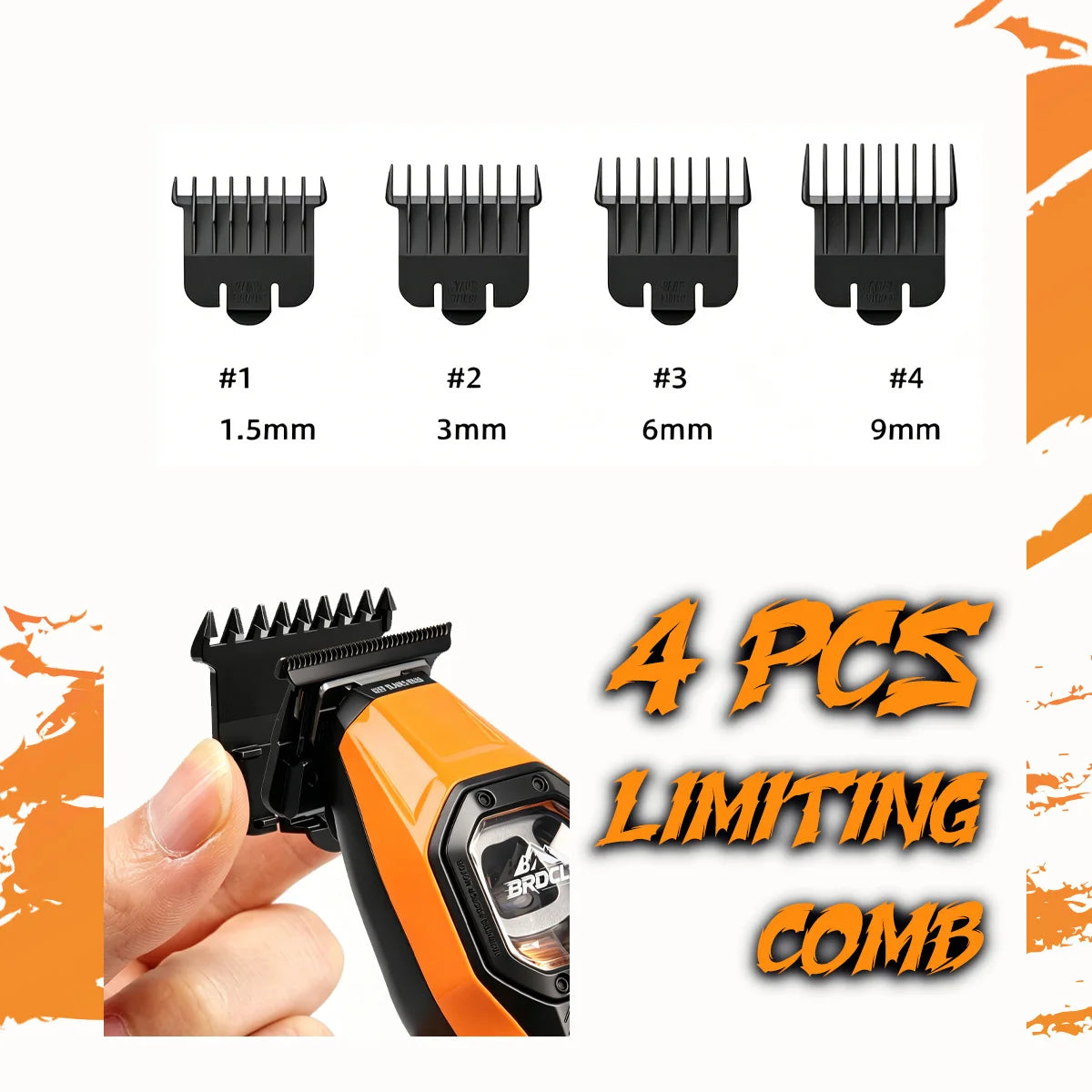 Neuer professioneller BRDCLIP Salon Friseur-Set Vektormotor Haarschneidemaschine 7800-13000 U/min Trimmer 8000-13000 U/min Metallgehäuse 2603 Rasierer