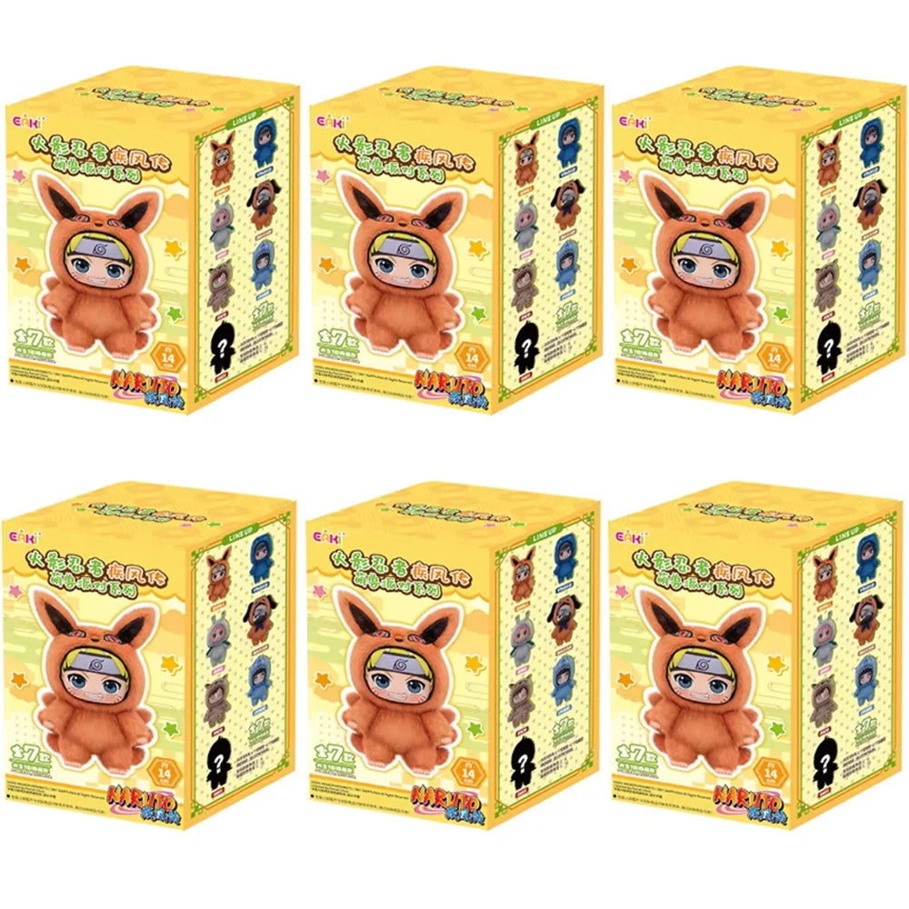 EAKI Naruto Blind Box Shippuden Naruto Uzumaki Sasuke Kakashi Party Serie Plüschpuppe Handgemachtes Ornament Spielzeugsammlung Geschenk