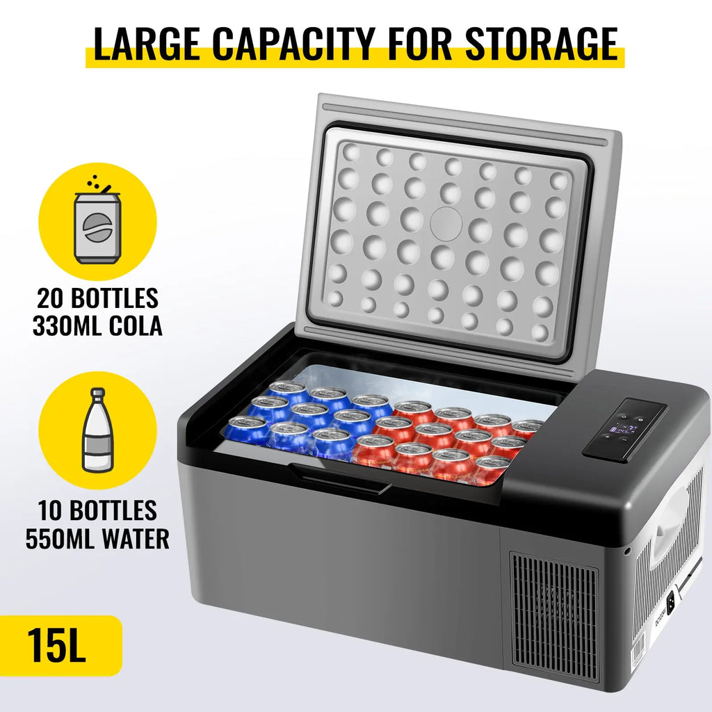 VEVOR 15L-55L portable small refrigerator car refrigerator car truck mini cooler, suitable for driving, traveling, and home use