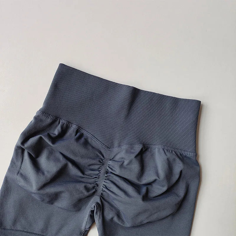Damen-Sporthose mit Pfirsich-Po-Lifting, hoher Taille und Taillenstraffung, schlankmachende Laufhose, schnell trocknend, dreiviertel-enge Hose Zweitbild