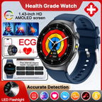 Neue genaue EKG-Smartwatch, Blutfettwerte, Fünf-Organe-Gesundheitscheck, Körpertemperatur, BT-Anruf, Sport-Smartwatches für Herren 2026