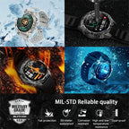 GPS Smart Watch for Men 2G ROM GPS Offline Maps Waterproof Swim Hiking Fitness Tracker Sleep SpO2 Rugged Durable Smartwatch GPS