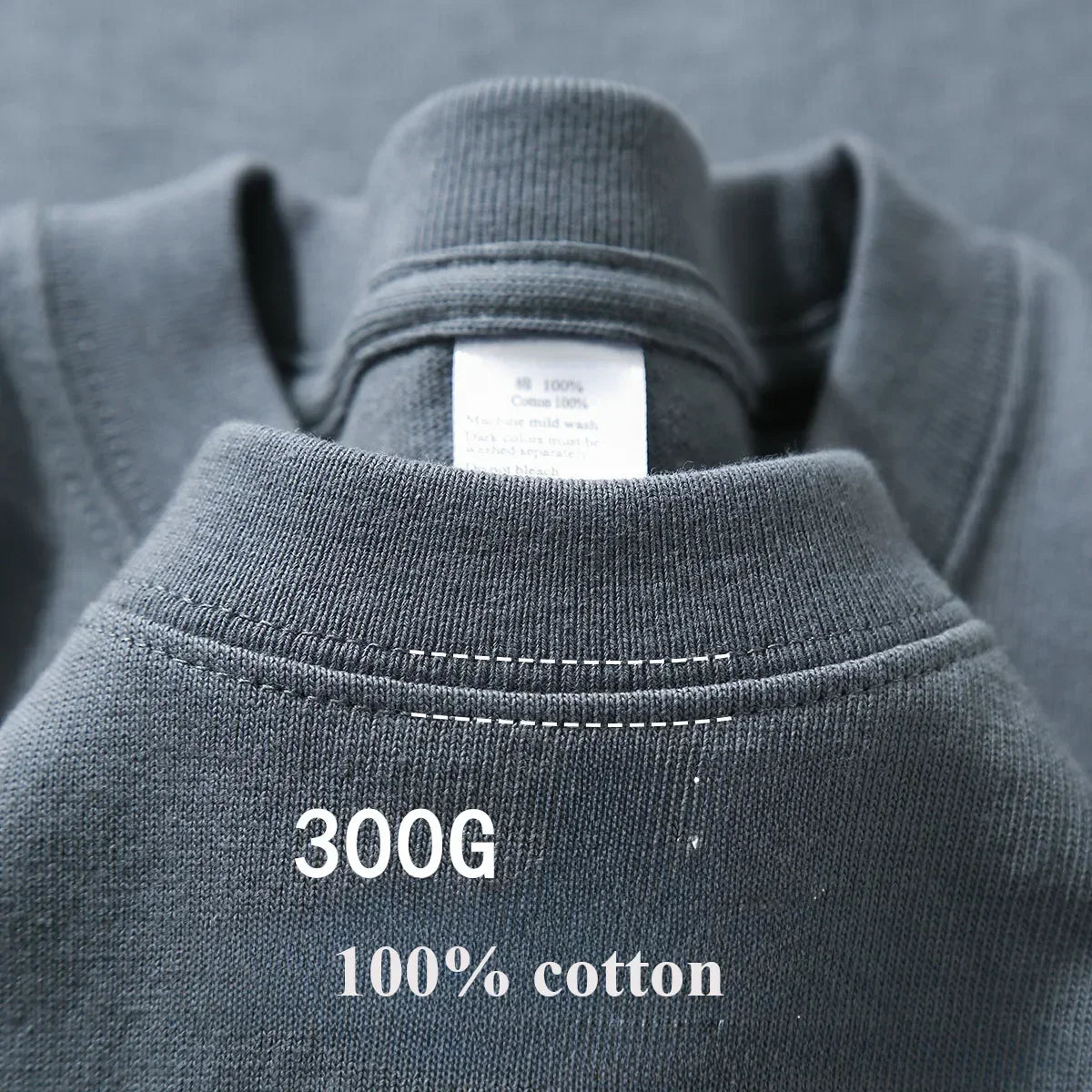 Sommer Baumwolle Strapazierfähiges 300-Gramm-T-Shirt aus amerikanischer Reinbaumwolle für Herren mit kurzen Ärmeln, lässiges Basic-Oberteil, Oversized T-Shirt