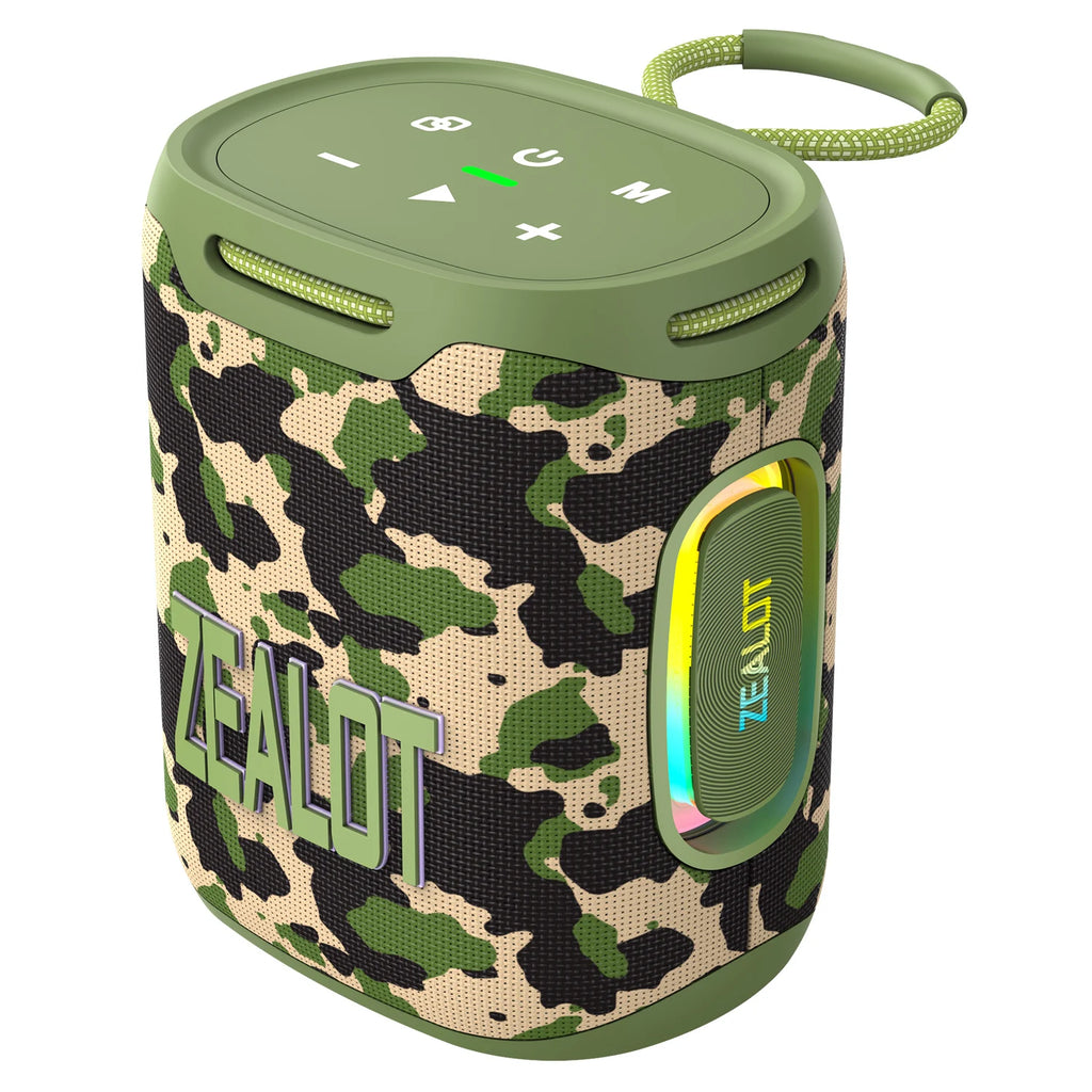 S122 25W Kabelloser Bluetooth-Lautsprecher Outdoor Tragbarer Mini Wasserdichter Lautsprecher mit Licht 6000mAh Akku Bass Boost für Outdoor