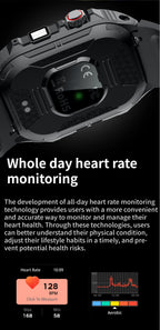 Elektronische Smartwatch BT-Anruf Herzfrequenzmesser Smartwatch Fitness Tracker Wasserdichte Sportuhren für Männer Frauen Android 2026