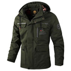 Mode Herren Freizeit Windbreaker Jacken Kapuzenjacke Herren Wasserdicht Outdoor Softshell Wintermantel Kleidung Warmer Fleece Dick
