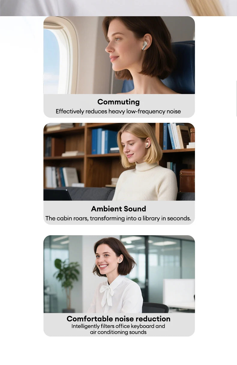Choice Lenovo LE208 Kabellose Lederkopfhörer Bluetooth 6.0 ENC Kopfhörer Rauschunterdrückung Headset Geringe Latenz Gaming-Headset