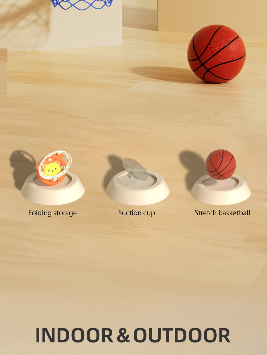 Basketballständer für Kinder, Indoor-Wurfbälle, aufbaubares und faltbares Hängespielzeug