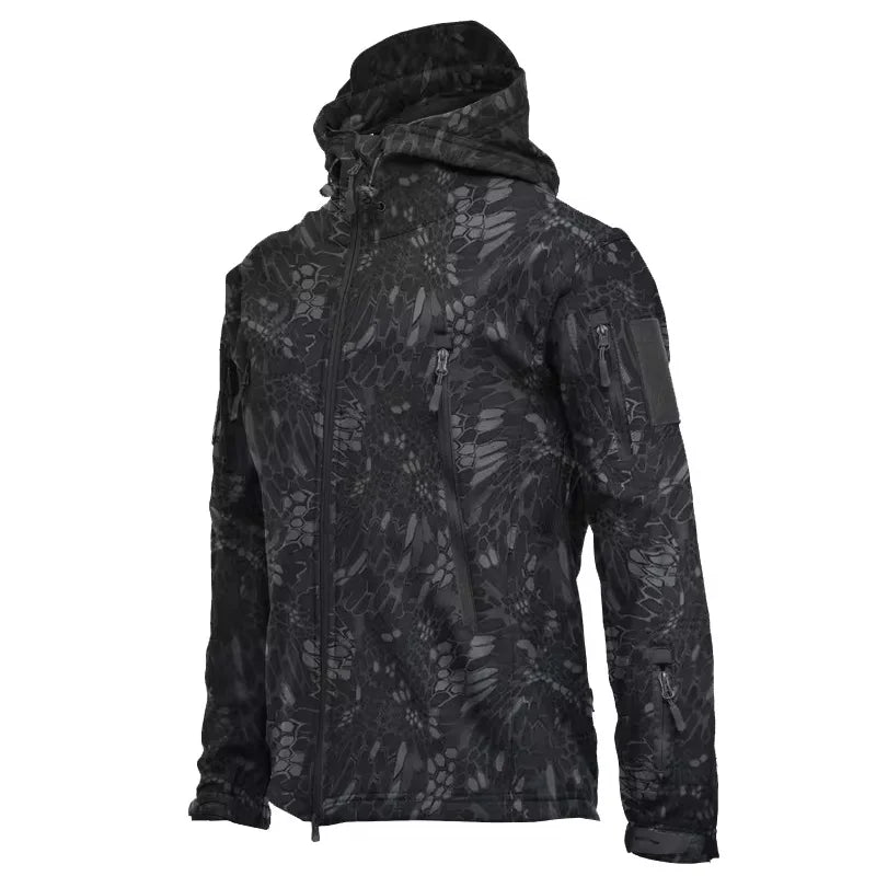 Militär Softshell-Jacken Herren Taktische Winddichte Wasserdichte Jacken Herren Armee Kampfjacken Herren Kapuzen Bomberjacken