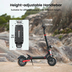 iScooter iX8 Erwachsenen Elektroroller 2400W Motor 48V20Ah Akku 12 Zoll Offroad-Luftreifen Faltbarer E-Scooter