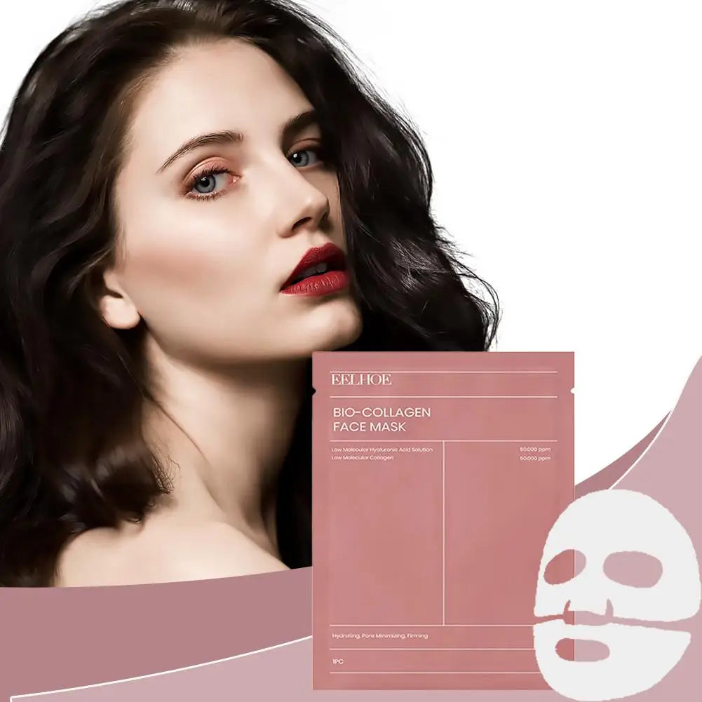 1/2/5 St. Bio-Collagen Gesichtsmaske Hydratisierende Nacht-Hydrogel Feuchtigkeitsspendende Gesichtsmaske VC Aufhellend Anti-Aging Hautpflege