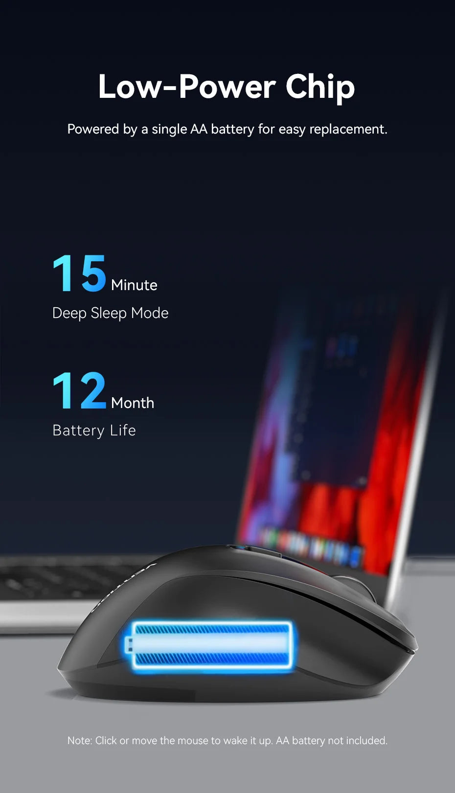 Vention Kabellose Bluetooth 5.1 Maus USB 2.4G Dual-Mode Ergonomische 4000 DPI Stille 6-Tasten-Maus für MacBook Tablet Laptop PC Mäuse