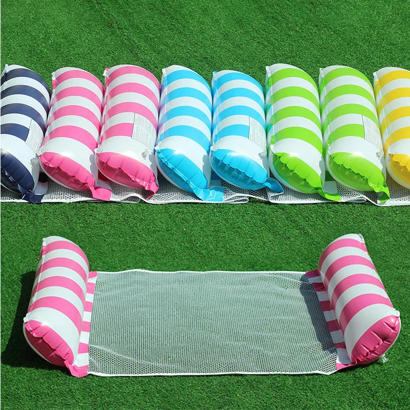 Pool Hammock Floats, 1Pack 4-in-1 Inflatable Water Hammocks Floaties (Saddle, Lounge Chair, Hammock, Drifter), , Pool Float Loun Main image