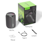 ZEALOT-S32PRO Tragbarer Bluetooth 5.2 Lautsprecher Outdoor Wasserdichter Kabelloser TWS Mini-Säulenlautsprecher Outdoor TF-Karten Boombox