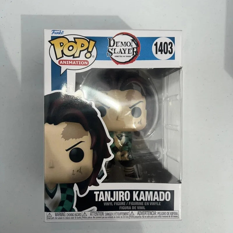 Funko POP Original Echtes Demon Slayer Anime Figur Tanjiro Kamado 1403 Actionfigur Spielzeug für Jungen Mädchen Geschenkmodell