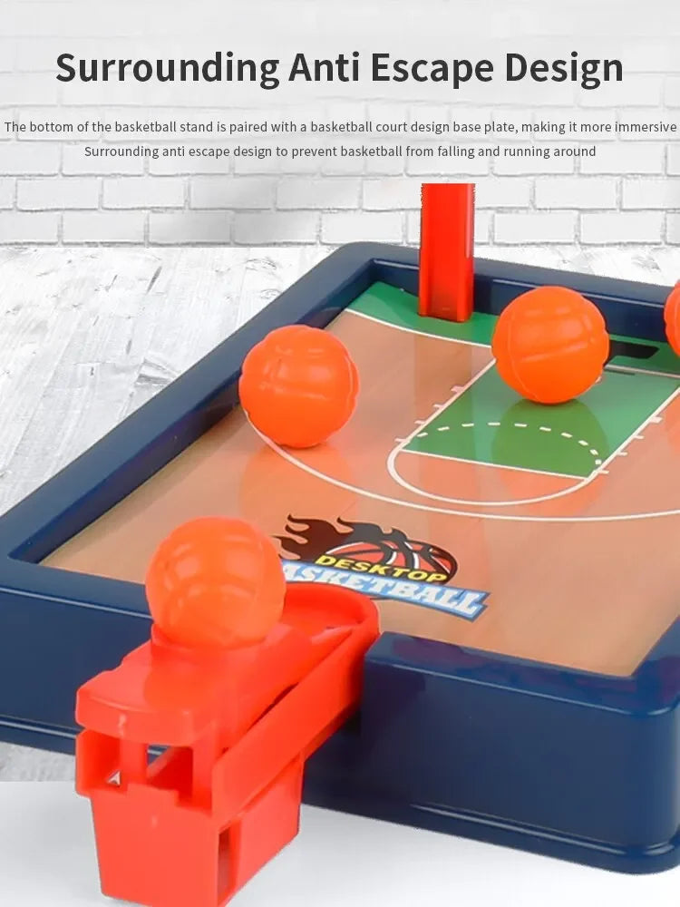 Basketballspiel. Mini-Tischplatte, tragbar für Reisen oder Büro. Spielset für drinnen und draußen. Lustiges Sport-Neuheitenspielzeug oder Geschenk