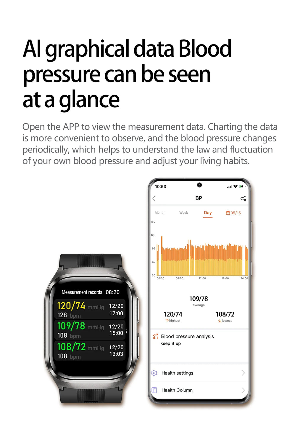 2026Neue Gesundheitsuhr Blutdruck Genaue Messung Smartwatches Herren Harnsäure Blutfette wasserdicht Airbag Smartwatch Damen