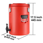 SucceBuy Edelstahl Isolierter Getränkespender 7,6 Liter Thermos-Heiß- und Kaltgetränkespender