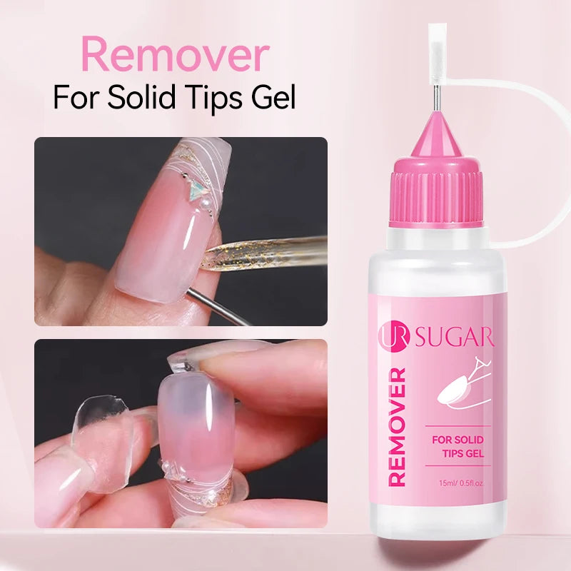 UR SUGAR 3tlg. Künstliche Nägel Set mit 420Stk. matten Soft Gel Tips Solid Glue Gel Entferner Schnelles Nagelverlängerungs-Kit Nagelpflege Starter-Set