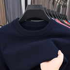 2025 Neuer Herren-Freizeitpullover Rundhals Langarm Strickpullover Rautenmuster Mode Vielseitiges Oberteil 2029