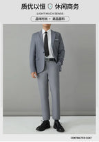 S-8XL Anzug Herrenmode Casual Outdoor (Blazer + Hose) Gentleman Business Hochzeit Slim-fit Formeller Britischer Stil Hochzeitsanzug