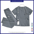 Niaahinn Scrubs Uniforms Sets Großhandel Medizinische Kasacks Stretch-Anzug Gesundheitswesen Pflegeuniform Unisex OP-Kasacks Damen Herren