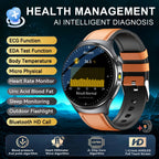 2026 Neue genaue Körpergesundheitsanalyse Smartwatch Herren EKG Blutfette Harnsäure Blutdruck Körperfett Sprachanruf Smartwatch