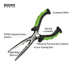 Booms Fishing F03 Multifunktions-Fischereizange 23,5 cm Gerade Langnase Edelstahl-Schnurschere Werkzeuge