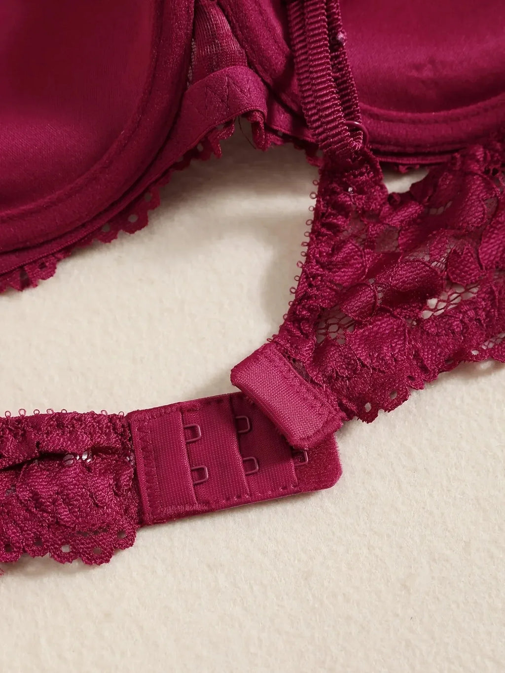 1 Set Elegantes Dessous-Set aus Spitze mit Stickerei und atmungsaktivem Stoff: Push-Up-BH, transparenter Schlüpfer mit tiefem Bund – das ultimative Valentinstagsgeschenk
