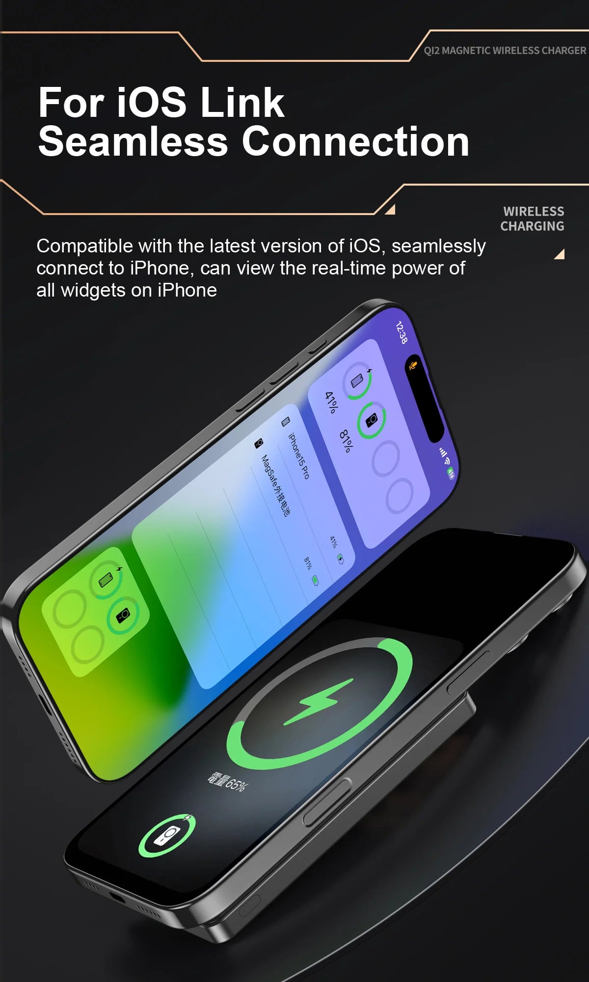 QI 2.1 Magnetische Powerbank Kabelloses Schnellladen Tragbarer externer Ersatzakku für iPhone 12-17 Pro Watch Airpods 5000/10000mAh