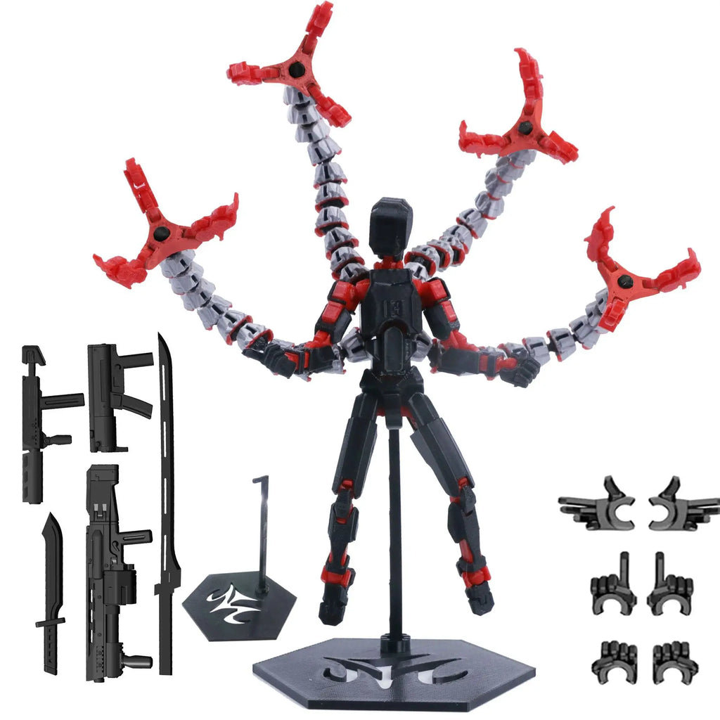 T13 Actionfigur, 3D-gedruckt, mehrgelenkig, beweglich, Titan 13 Lucky Dummy Nova Roboter-Actionfigur, Desktop-Montage, fertiges Geschenk
