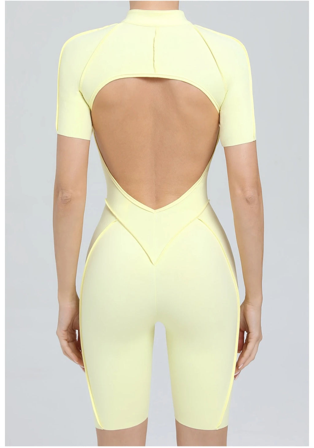 Women's Yoga Jumpsuit Hip Lift Sports Fitness Removable Padding Backless Zipper Leggings One-Piece Running Workout Gym Jumpsuit