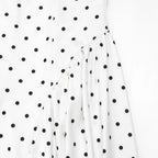 Talenza Weißes gepunktetes langes Kleid Sommer Sexy High-Waist Vintage Print Ärmelloses Kleid Lässige Party Urlaub Neues Damenkleid