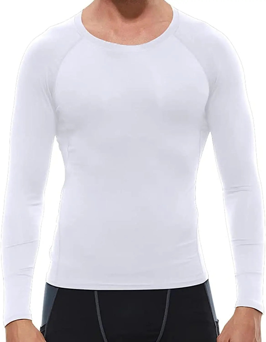 Herren Kompressionsshirts Langarm Workout Gym T-Shirt Laufshirt Cool Dry Sport Unterhemd Sportlicher Baselayer