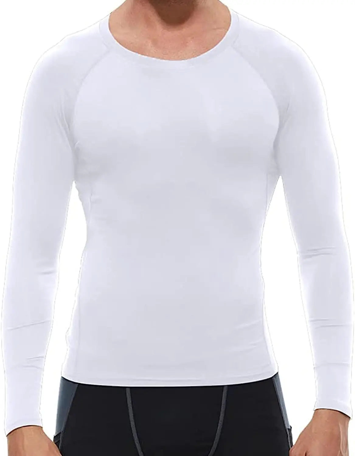 Herren Kompressionsshirts Langarm Workout Gym T-Shirt Laufshirt Cool Dry Sport Unterhemd Sportlicher Baselayer