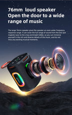 S122 25W Kabelloser Bluetooth-Lautsprecher Outdoor Tragbarer Mini Wasserdichter Lautsprecher mit Licht 6000mAh Akku Bass Boost für Outdoor