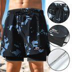 Badeboxer Herren Badehose Set Neu Strandbadehose Für Erwachsene Schnell Trocknende Surf-Badeshorts mit Futter Schwimmhose