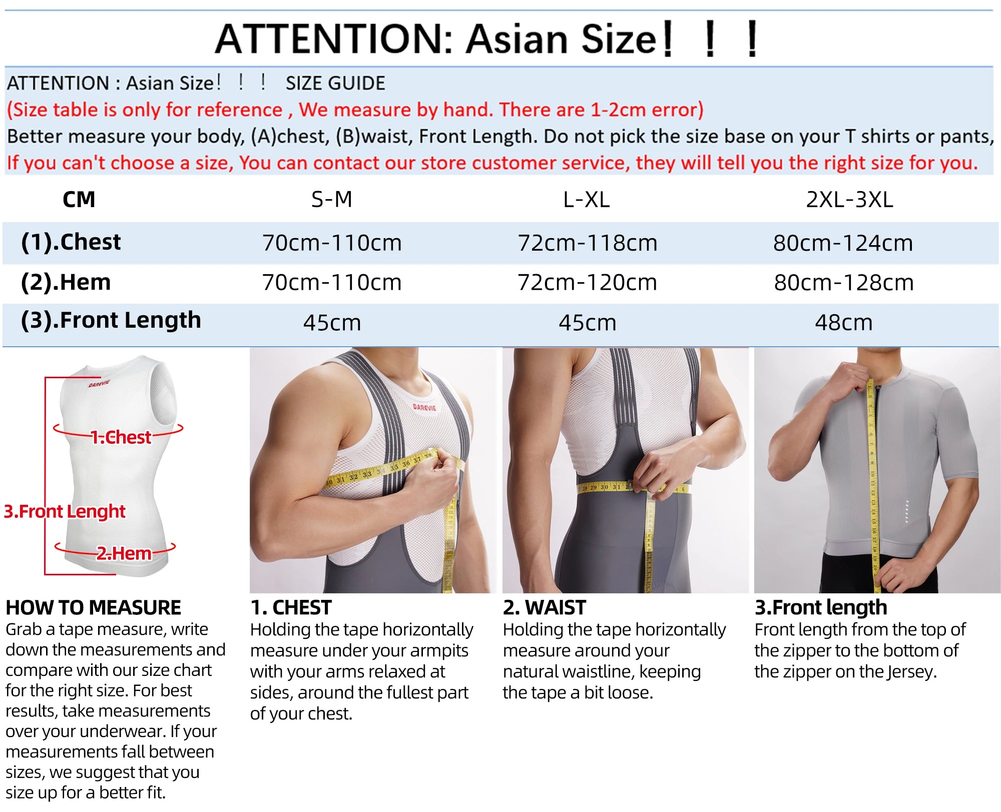 DAREVIE Radsport First Layer Herren Kompressions-Nahtlos Damen Fahrrad Radsport Inneres Sport First Layer Unterhemd Bike Base Layer