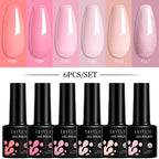 LILYCUTE 7ML 6PCS Neon Gel Nagellack Set fluoreszierend Farbwechsel Semi Permanent Soak Off Maniküre-Kit Nail Art Gel