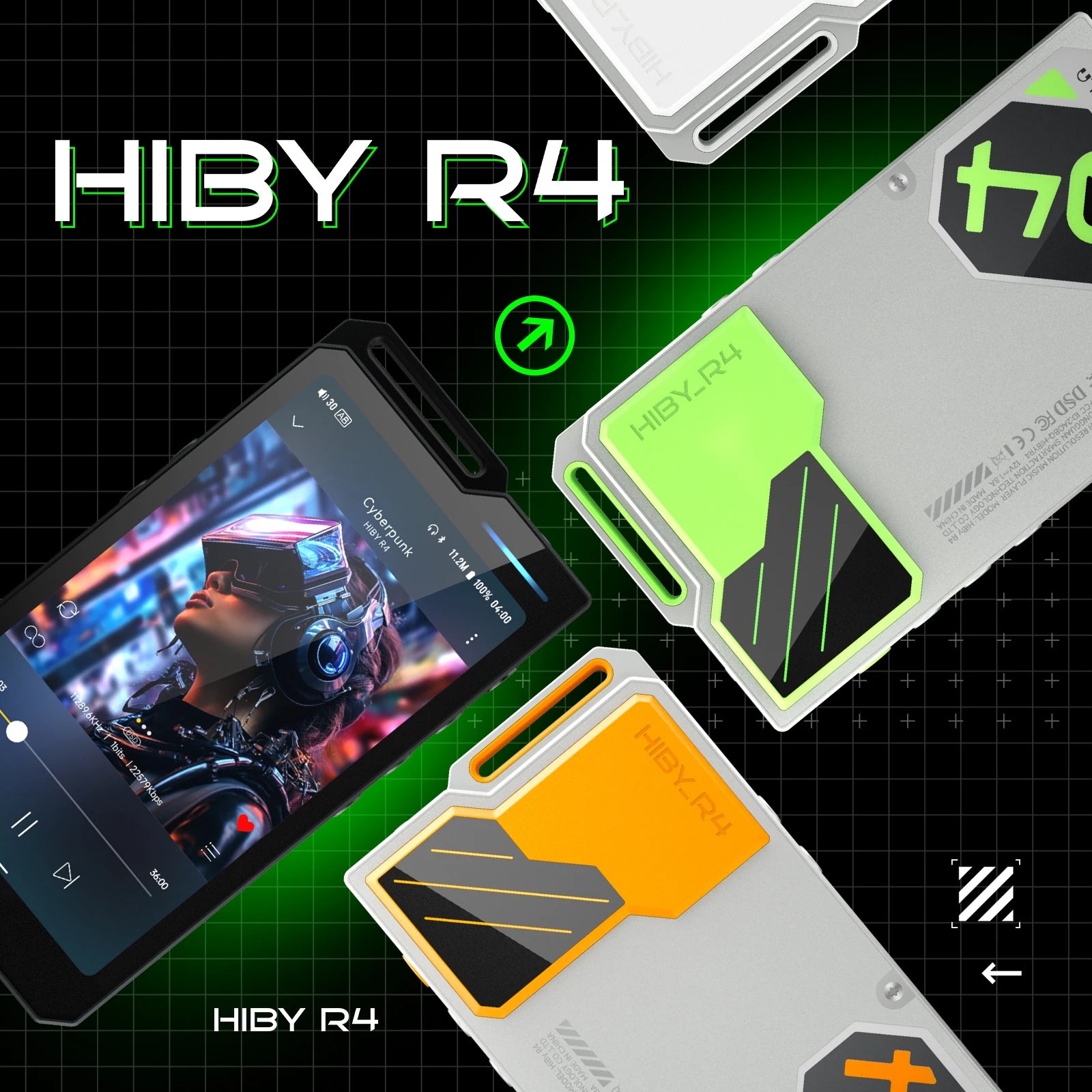 HiBy R4 ES9018Q2M*4 Android12 HiFi-Musikplayer MP3-Audio Bluetooth WiFi DSD256 MQA 16x USB DAC Kopfhörer-Verstärker 11 Std. 4,7'' OPA1652