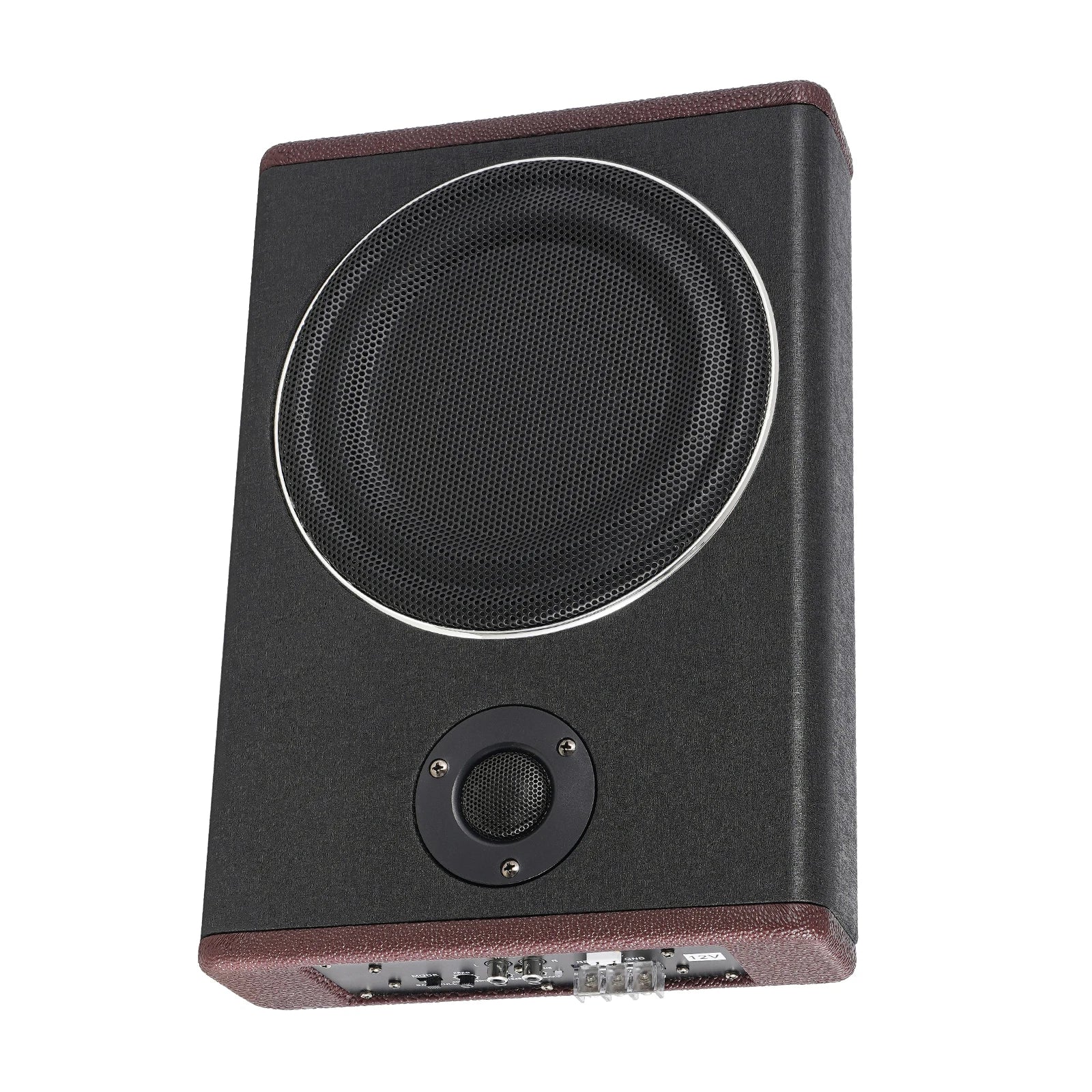 8 Inch Ultra Slim Car Subwoofer Under Seat 12V 600W Car Active Subwoofer Compact Car Bass Audio Car Stereo Amplifier Speaker