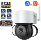 5MP Security Camera Outdoor Wireless 2.4G WIFI PTZ Auto Tracking Cameras Floodlight Color Night Vision IP66 Waterproof Two Way Audio Surveillance Cam