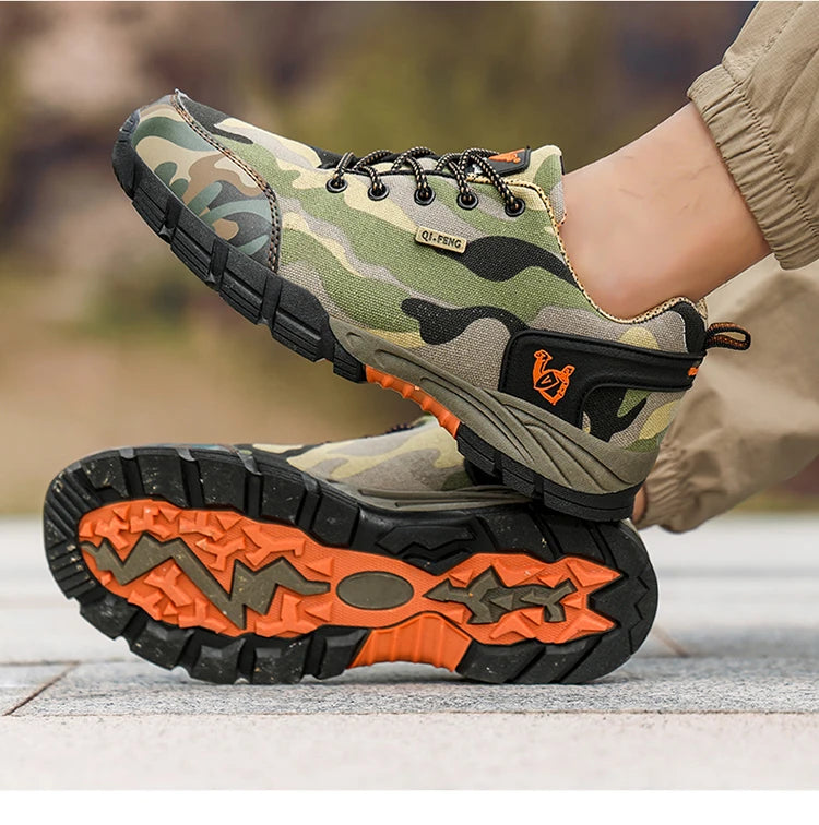 Men Casual Shoes Summer Outdoor Sneakers Women Footwear Trainer Camouflage Shoe Anti Slip Wear-Resistant Hiking Footwear